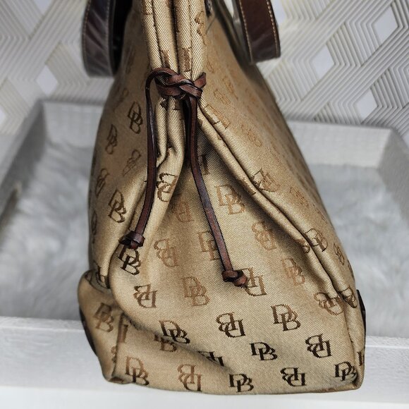 DOONEY AND BOURKE signature anniversary canvas & leather tote bag - Picture 3 of 6